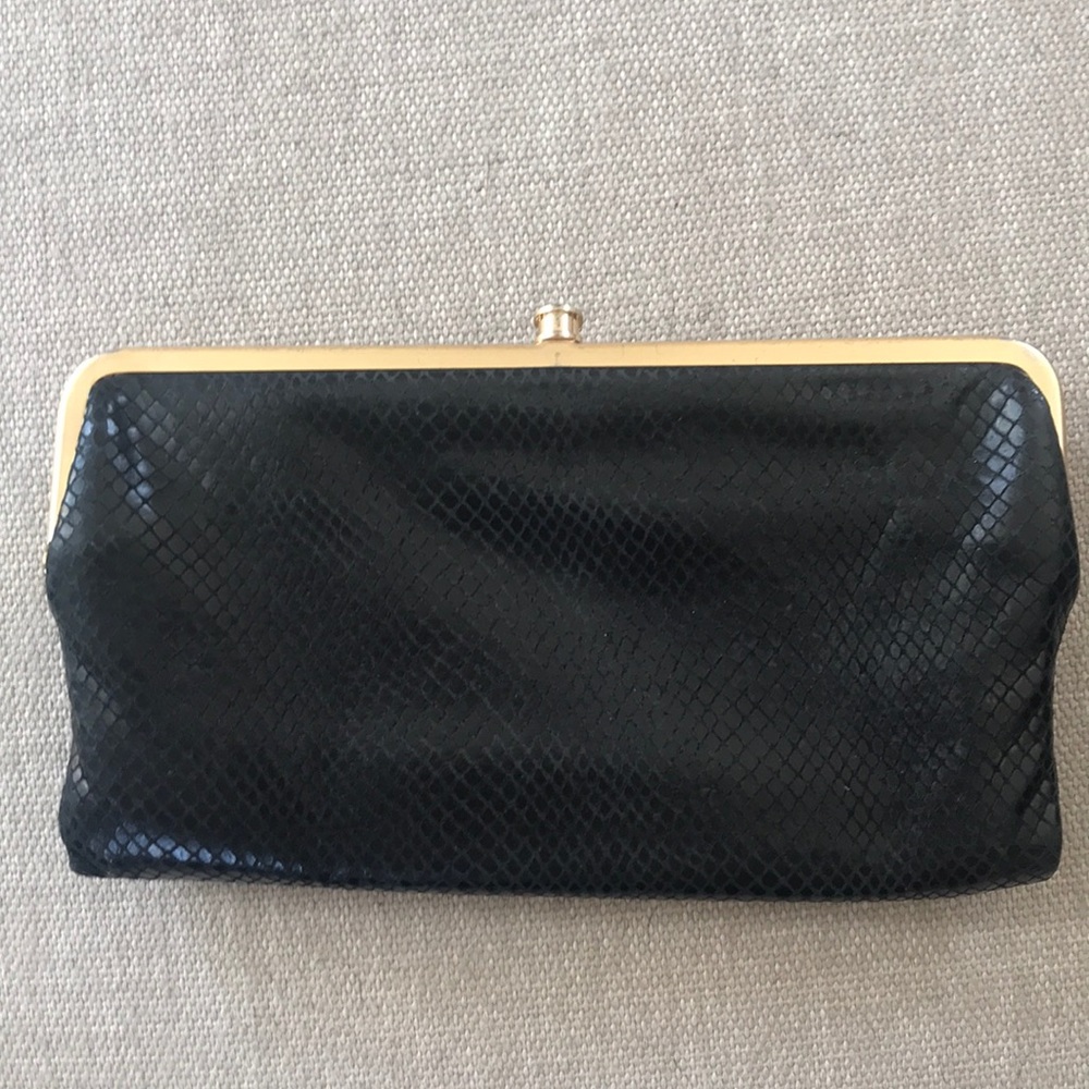 Hobo Lauren Double Frame Clutch (Dk Brown/gold)